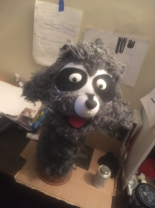 Raccoon Head build, step 4